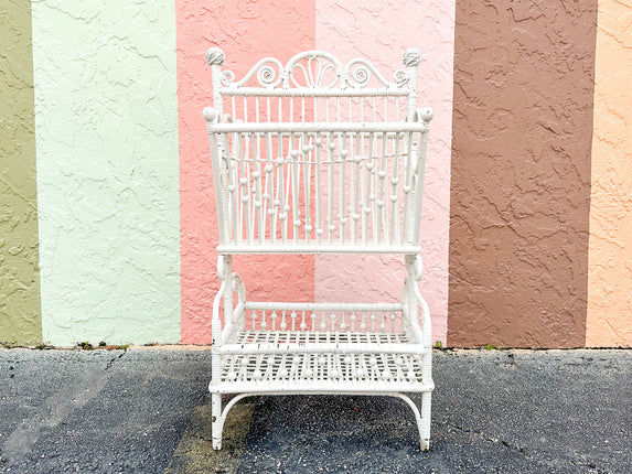 Wicker Chic Magazine Side Table