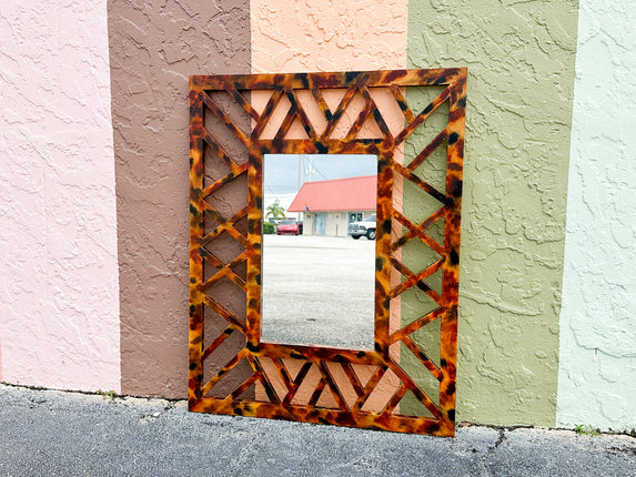 Faux Tortoiseshell Cut Out Mirror