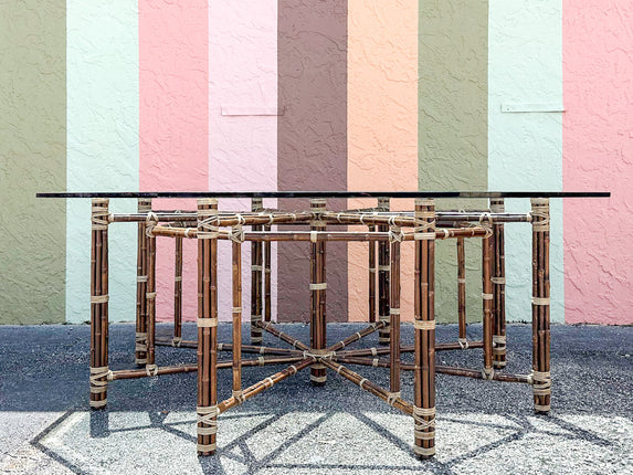 McGuire Rattan Dining Table