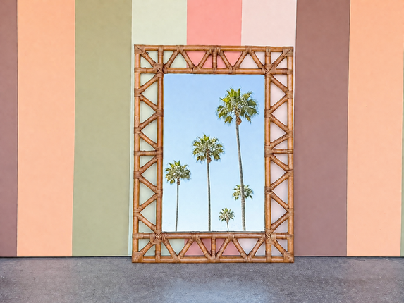 Coastal Chic Rattan Mirror