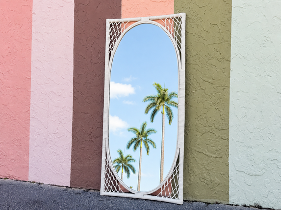 Rattan Lattice Mirror