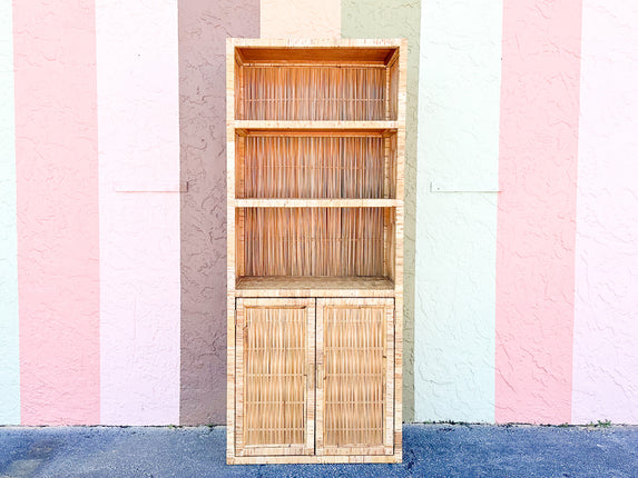 Island Style Rattan Wrapped Cabinet