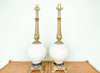 Hollywood Regency Quilted Glass Lamps