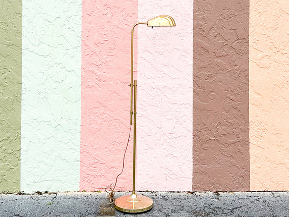 Brass Clam Shell Floor Lamp