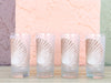 Set of Sixteen Frosted Shell Glassware