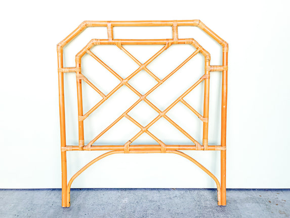 Rattan Chippendale Twin Headboard