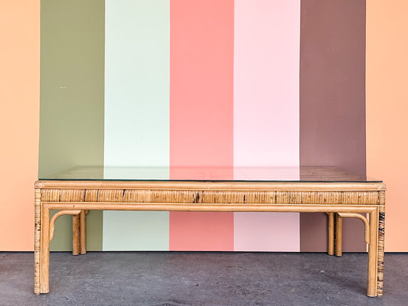 Old Florida Rattan Coffee Table