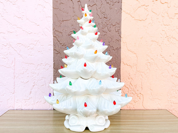 Large White Ceramic Christmas Tree