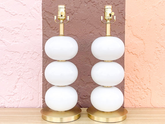 Pair of Modern Bubble Lamps