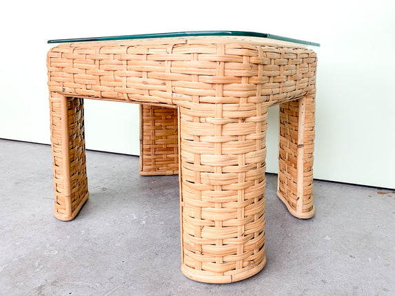 Ralph Lauren Woven Rattan Side Table
