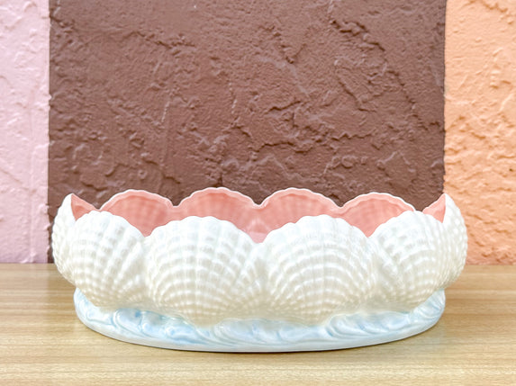 White and Pink Shell Cachepot