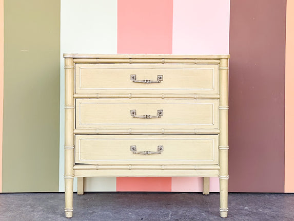 Oversized Henry Link Faux Bamboo Nightstand