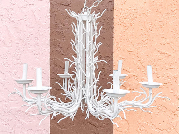 Large Faux Coral Chandelier