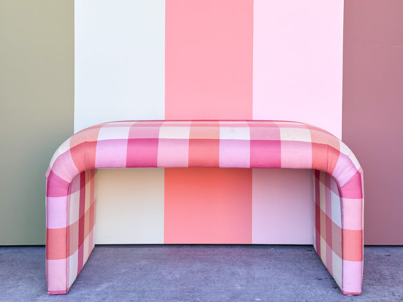 Preppy Plaid Waterfall Bench