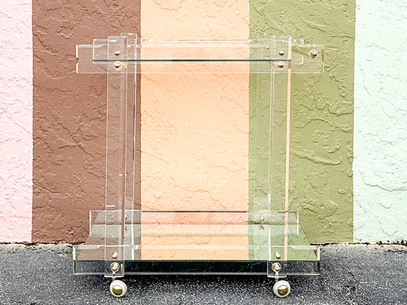 Glam Lucite Bar Cart