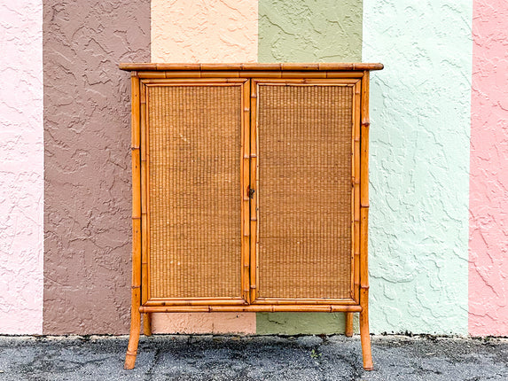 West Indies Style Bamboo Cabinet