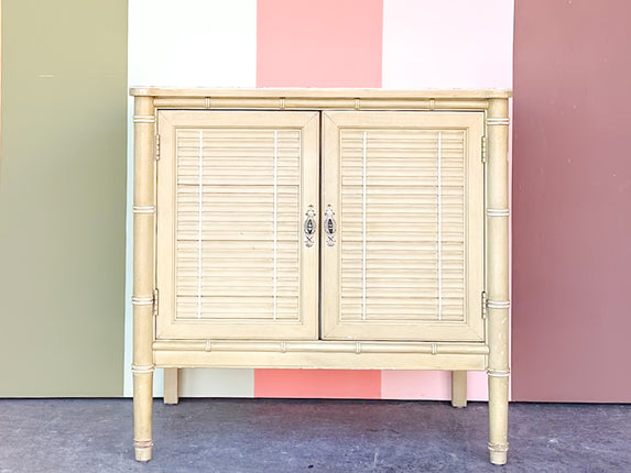 Oversized Henry Link Faux Bamboo Nightstand