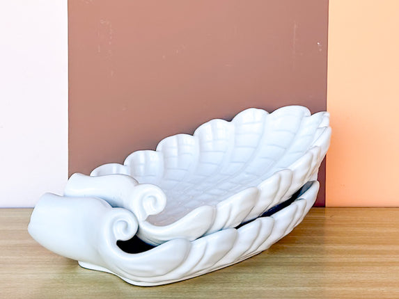 Pair of Kips Bay Show House Palm Beach Chic Shell Plates