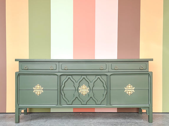 Olive Green Ming Style Dresser