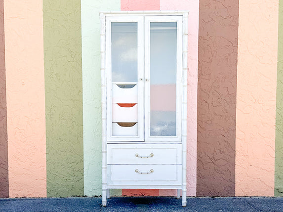 Thomasville Faux Bamboo Armoire