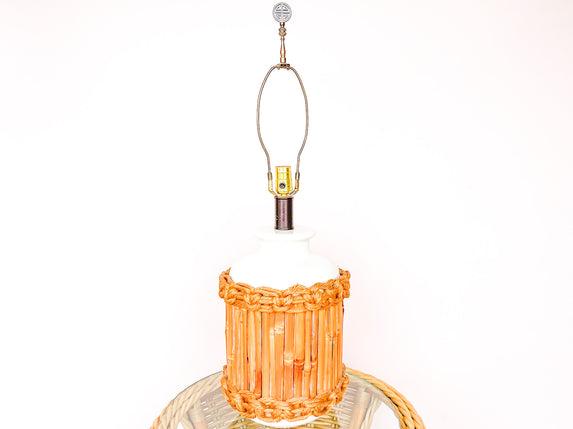 Ceramic and Bamboo Lamp