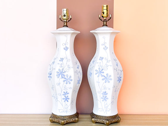 Pair of Baby Blue Icing Lamps