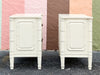 Pair of Greek Key and Faux Bamboo Nightstands