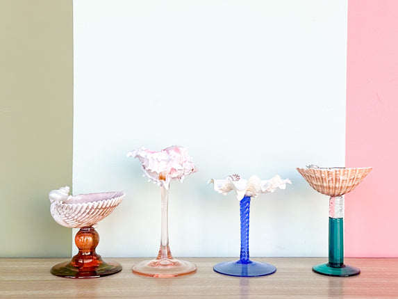 Set of Four Colorful Shell Coupes