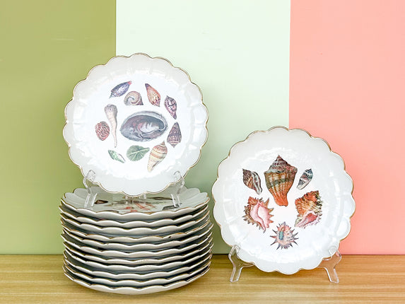 Shell Chic Decoupage Plates