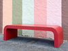 Red Hot Grasscloth Waterfall Coffee Table