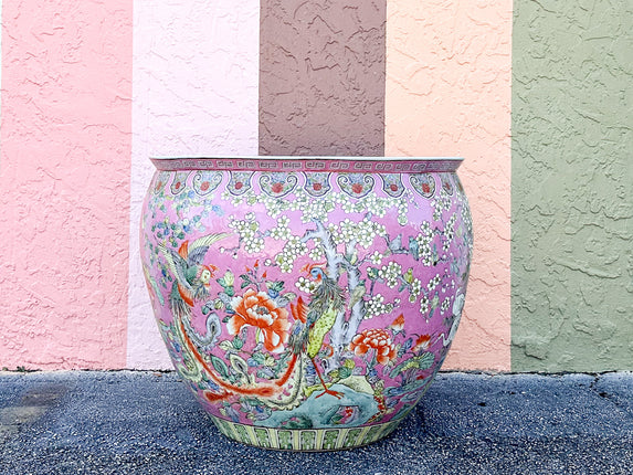 Huge Palm Beach Chic Cachepot
