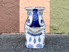 Kips Bay Show House Blue and White Elephant Garden Seat