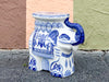 Kips Bay Show House Blue and White Elephant Garden Seat