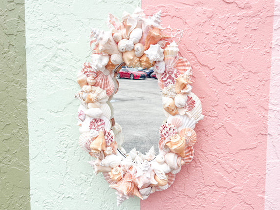 Pink Chic Shell Mirror