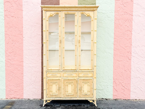 Stanley Faux Bamboo Cabinet