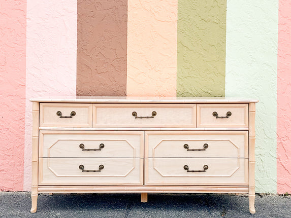Faux Bamboo Dresser