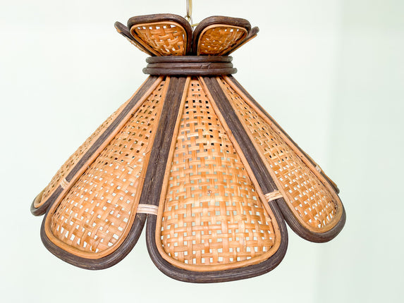 Island Chic Woven Rattan Pendant