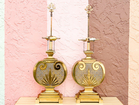 Pair of Regency Chic Urn Lamps