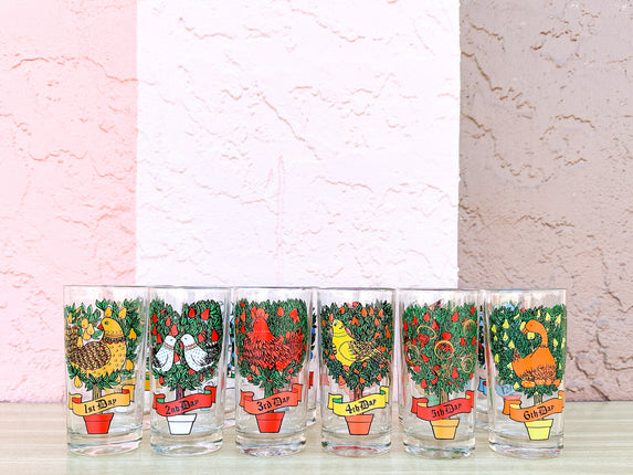 Set of Twelve Days of Christmas Glasses
