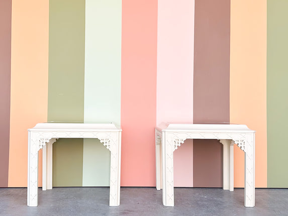 Pair of Fretwork Side Tables