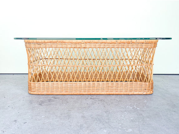 Warehouse Wednesday: McGuire Rattan Coffee Table