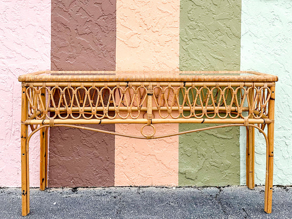 Coastal Rattan Console