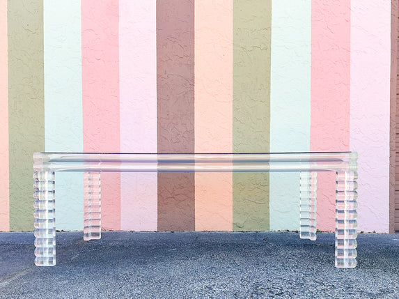 Fab Glam Lucite Stacked Dining Table