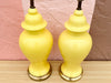 Pair of Happy Yellow Ginger Jar Lamps
