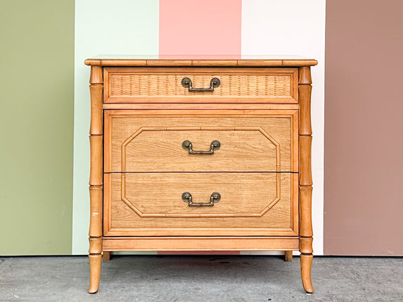 Oversized Faux Bamboo NIghtstand