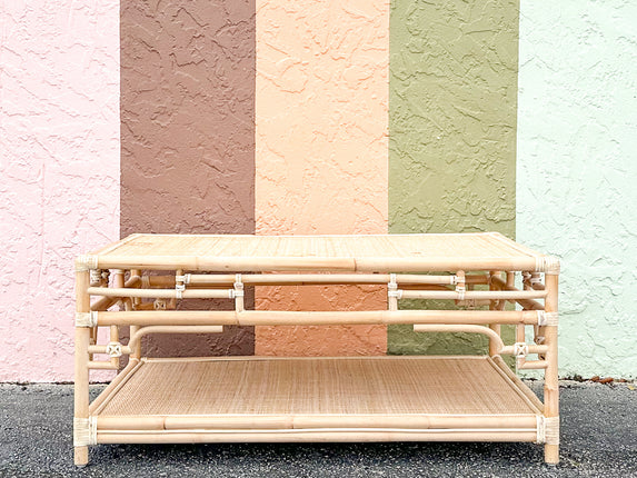 Kips Bay Pagoda Rattan Coffee Table