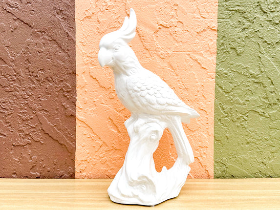 White Ceramic Parrot