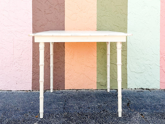 Faux Bamboo Folding Game Table