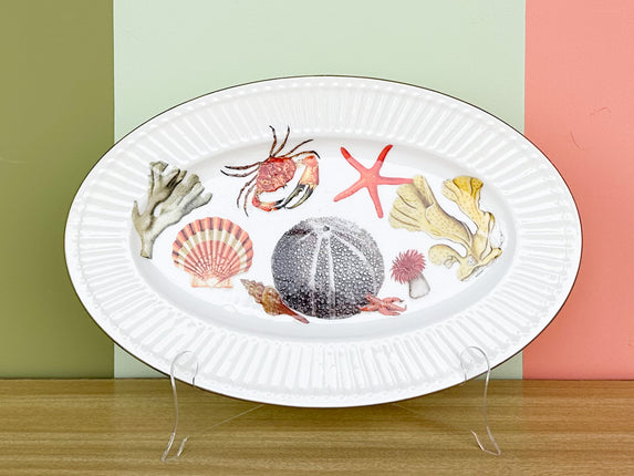 Large Sea Life Decoupage Plate