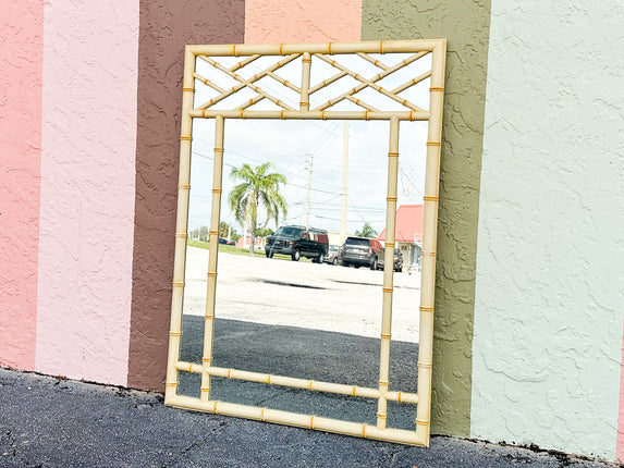 Chippendale Faux Bamboo Mirror